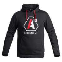 Hoodie A10 noir logos blanc / rouge A10 Equipment